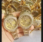Luxury Golden Crystal Roman Dial Watch – Elegant Premium Wristwatch for Men & Women - Image 2