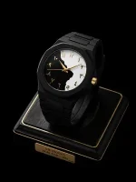 Here’s an SEO-friendly rewrite:   SEO Product Title  Men’s Carbon Fiber Black Arabic Dial Watch – Stylish Luxury Quartz Wristwatch for Men - Image 2