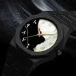 Here’s an SEO-friendly rewrite:   SEO Product Title  Men’s Carbon Fiber Black Arabic Dial Watch – Stylish Luxury Quartz Wristwatch for Men - Image 3