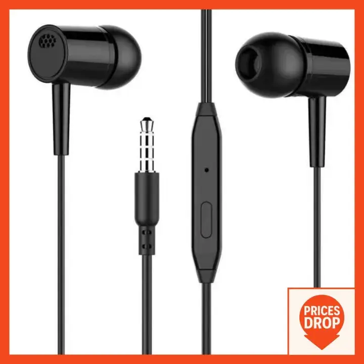 2948-419-756752-product-1 Deep Bass Stereo Wired Earphones with Mic & Rubber Ear Tips for Android Mobile, Gaming, Calls & Music - Image 1