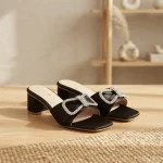 Women's Synthetic Leather Fancy Block Heels | Stylish & Comfortable Footwear - Image 6