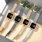 Women's Digital Bracelet Watch | Square Touch Screen Smart Style - Image 2