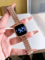 Women's Digital Bracelet Watch | Square Touch Screen Smart Style - Image 9
