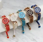 Heart Shaped Women's Bracelet Watch Stylish Fashion Wristwatch Elegant Ladies Watch