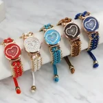 Heart Shaped Women's Bracelet Watch Stylish Fashion Wristwatch Elegant Ladies Watch