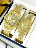 Stainless Steel Diamond Couple Watches – Elegant Matching Watches for Couples - Image 2