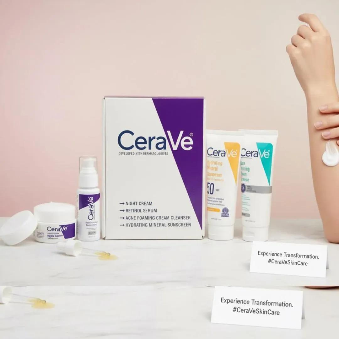 512-77-693346-product-1 CeraVe 4-in-1 Whitening Facial Kit for All Skin Types | Brightening & Skincare Set - Image 1