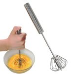 Stainless Steel Hand Mixer – Silver Modern Kitchen Mixer for Baking & Cooking