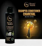 Rivaj Herbal Charcoal Shampoo 50ml – Black Shine & Anti-Dandruff Hair Care - Image 2