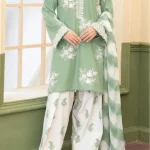 Women’s 3 Piece Unstitched Embroidered Suit | Elegant Pakistani Wear