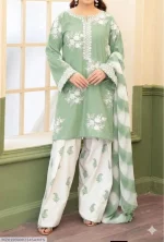 Women’s 3 Piece Unstitched Embroidered Suit | Elegant Pakistani Wear