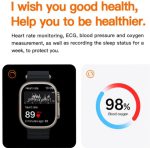 T10 Ultra 2 Smart Watch for Men & Women – Orange Silicone Strap, Bluetooth 5.0 Fitness Tracker, Smartwatch - Image 8
