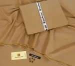 Gul Ahmed Wash & Wear Beige Suit Fabric 4m | Men's Unstitched Suit