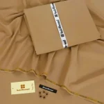 Gul Ahmed Wash & Wear Beige Suit Fabric 4m | Men's Unstitched Suit