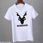 Men's White Markhor Printed Cotton T-Shirt – Local Design Casual Wear Pakistan - Image 2