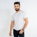 Men's Plain Cotton Jersey T-Shirt – White Round Neck Casual Wear Pakistan