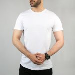 Men's Plain Cotton Jersey T-Shirt – White Round Neck Casual Wear Pakistan - Image 5
