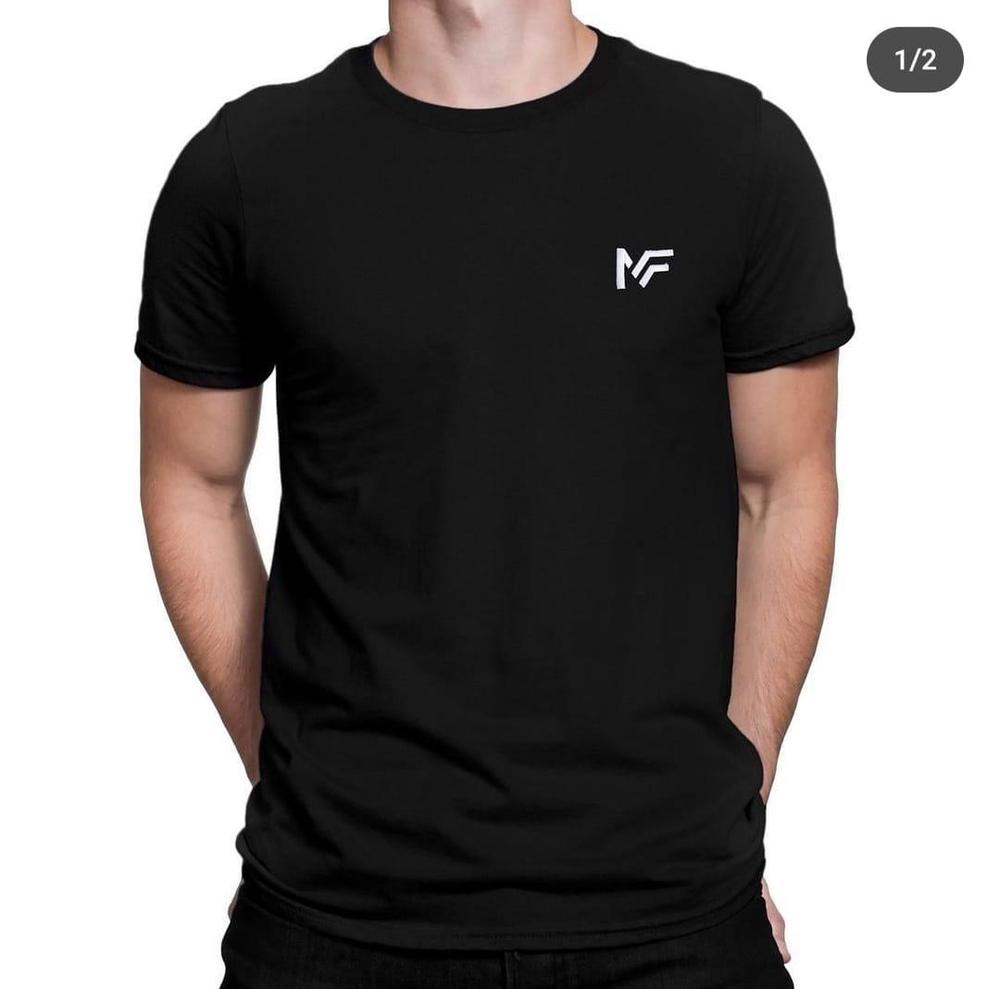 MZ34520007GGPT-media-1 Men Black Cotton T-Shirt with White Logo – Casual Summer Wear Pakistan - Image 1
