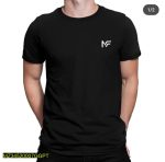 Men Black Cotton T-Shirt with White Logo – Casual Summer Wear Pakistan - Image 2