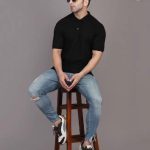 Men's Black Cotton Polo T-Shirt – Slim Fit Casual Wear Pakistan