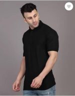 Men's Black Cotton Polo T-Shirt – Slim Fit Casual Wear Pakistan - Image 3