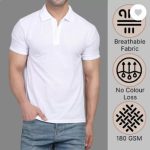 Men's Plain Cotton Polo T-Shirt 180GSM – Premium Round Neck Casual Wear Pakistan - Image 4