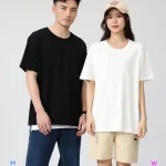 Men's Loose Fit Cotton T-Shirt – Black Summer Crewneck (220G Premium Cotton, Pakistan)