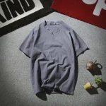 Men Linen Henley Shirt – White Summer Retro Casual Wear Pakistan - Image 4