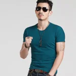 Men's Premium Cotton T-Shirt – Summer Round Neck Tee in White & Black (Pakistan - Image 3