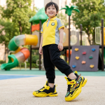 Kids Yellow & Black Rubber Sneakers – Casual School & Play Shoes for Boys & Girls
