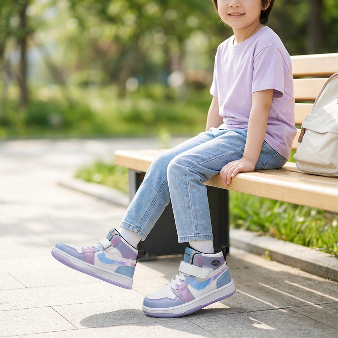 pakistan_649757 (1) WAN-JUN Kids High-Top Sneakers – Pastel Waterproof Shoes for Boys & Girls, Comfortable Casual Shoes - Image 1