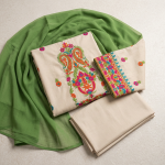 Beige Embroidered Lawn 3Pc Suit | Unstitched Eid & Ramadan Collection